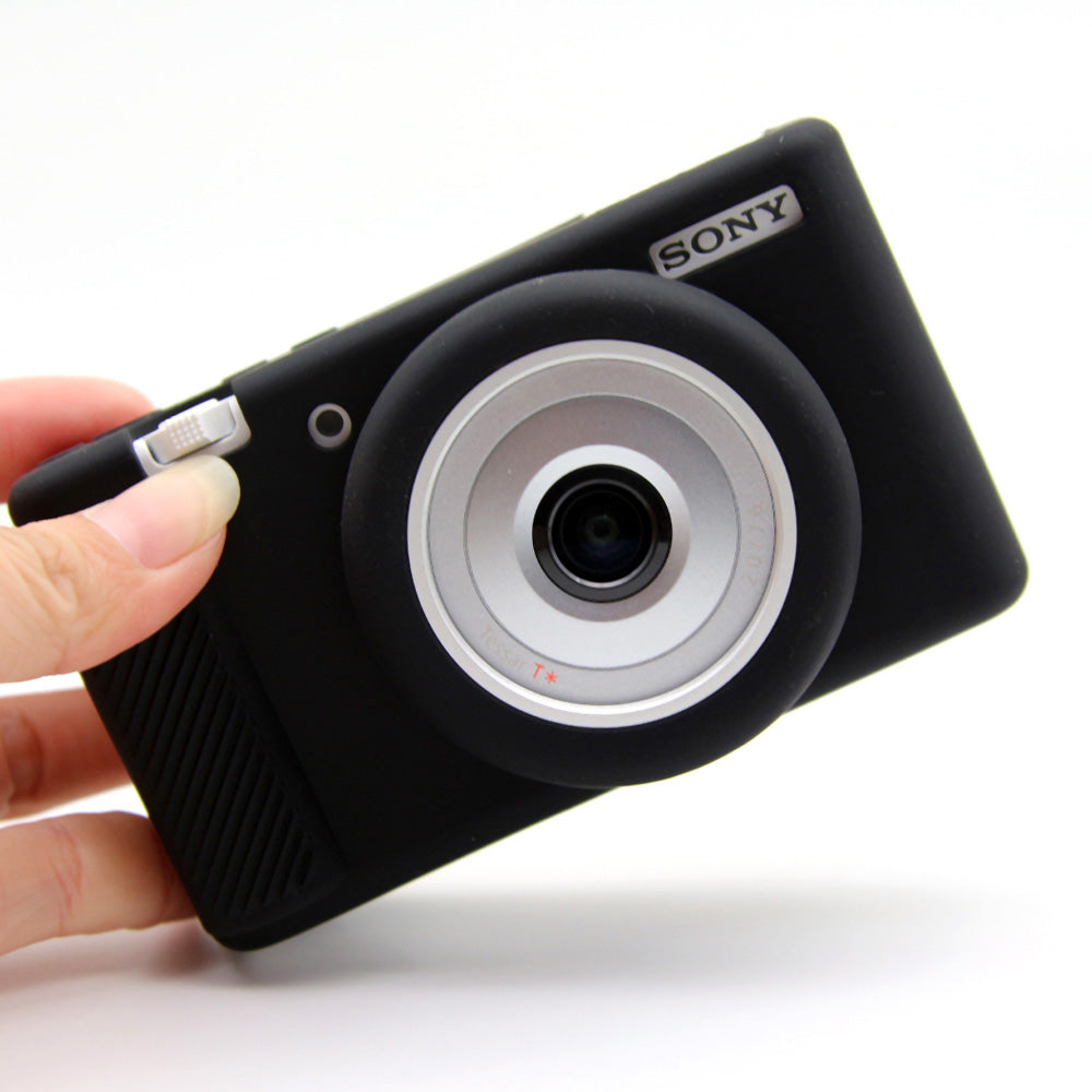 Uniqkart for Sony ZV-1F / ZV-1 / ZV-1 II Soft Silicone Case Camera Protector Anti-Scratch Sleeve Drop Protection Cover - Black
