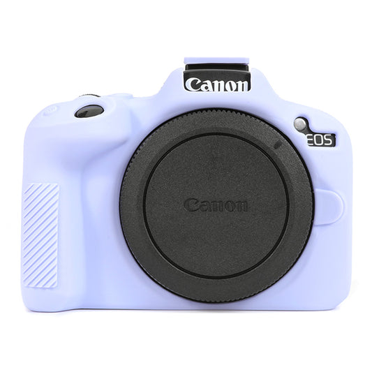 Uniqkart for Canon EOS R50 Soft Silicone Anti-drop Case Camera Protective Cover - Purple