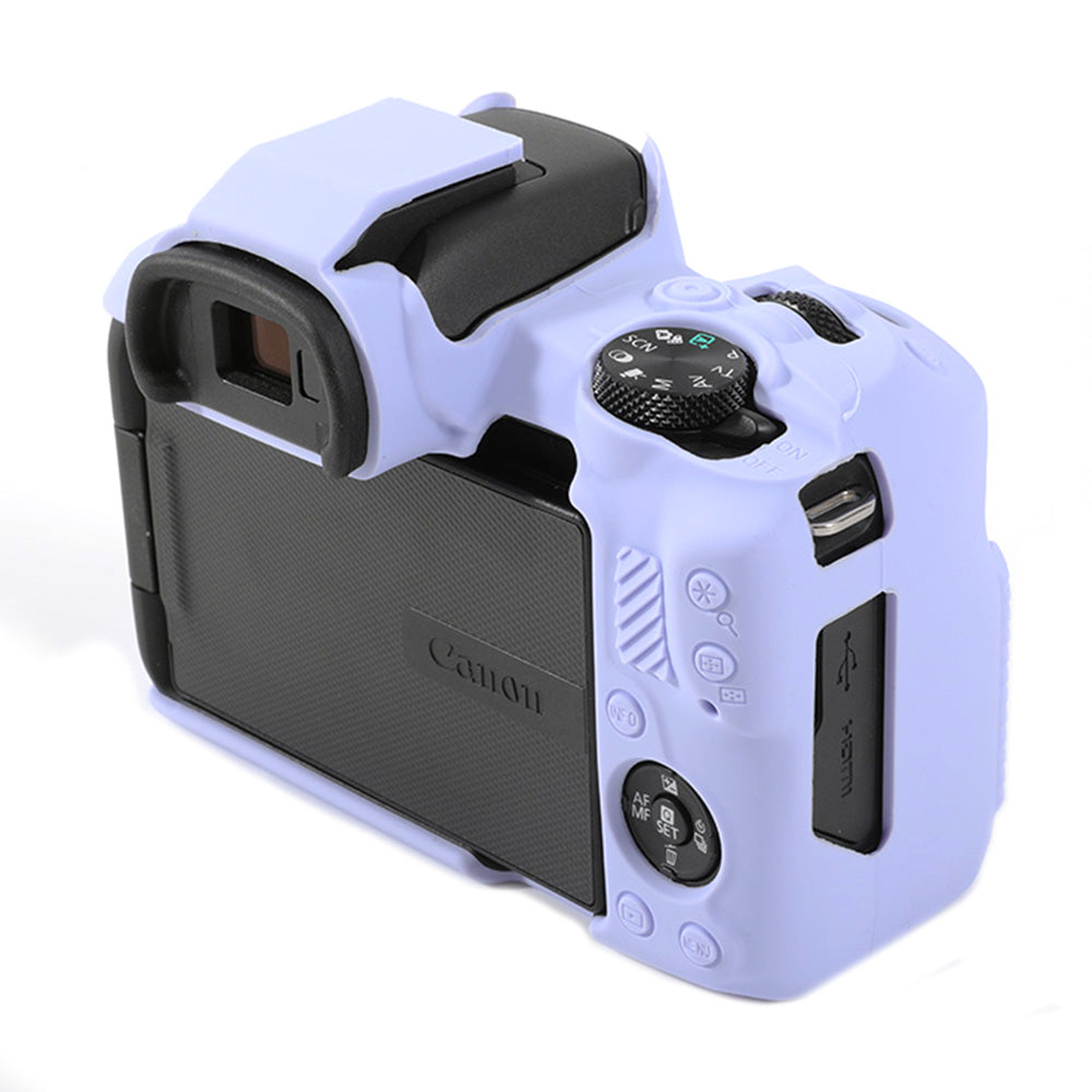 Uniqkart for Canon EOS R50 Soft Silicone Anti-drop Case Camera Protective Cover - Purple
