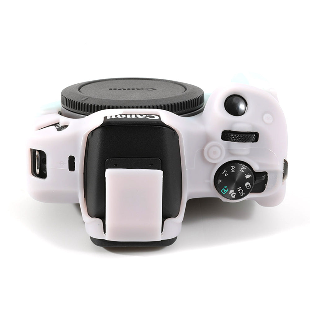 Uniqkart for Canon EOS R50 Soft Silicone Anti-drop Case Camera Protective Cover - Jelly Pink+Green