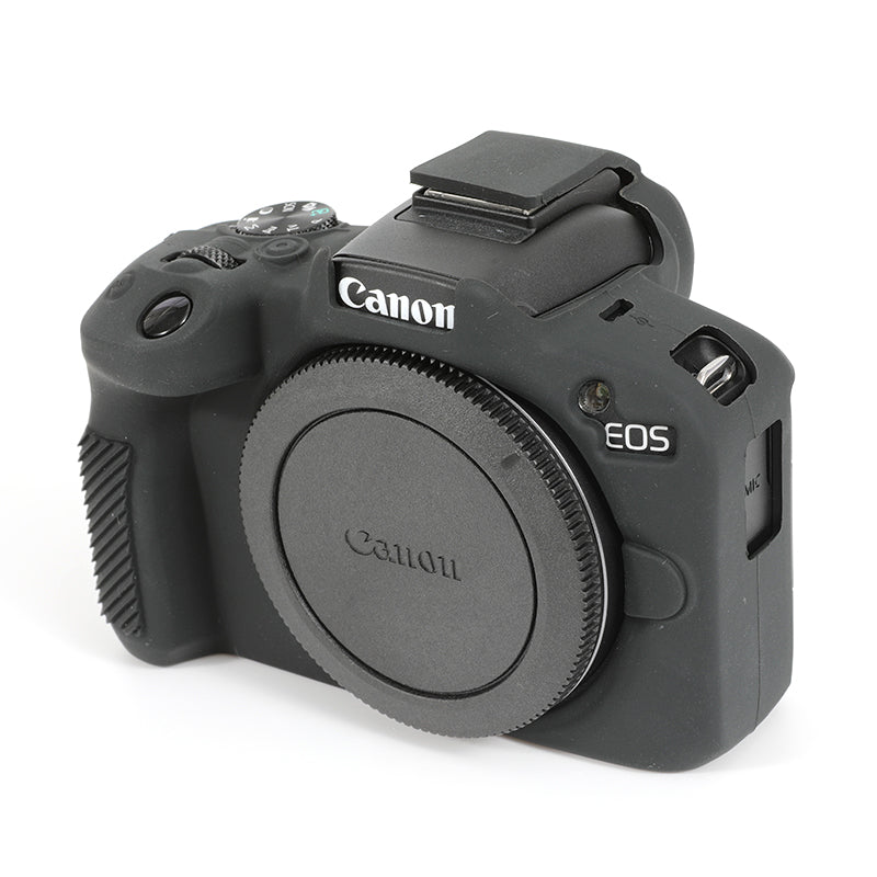 Uniqkart for Canon EOS R50 Soft Silicone Anti-drop Case Camera Protective Cover - Black
