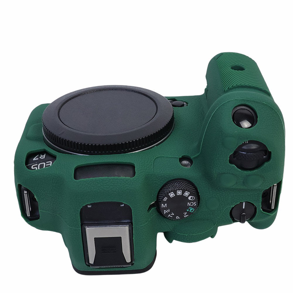 Uniqkart for Canon EOS R7 Silicone Case Camera Protector Anti-Scratch Sleeve Drop Protection Cover - Green