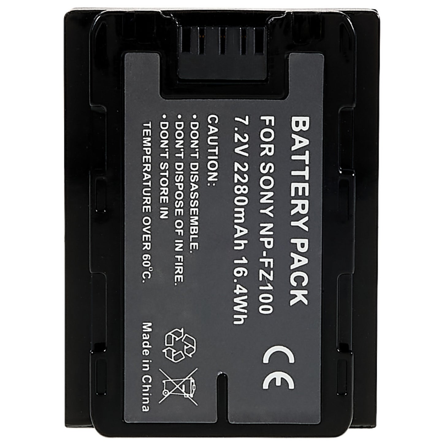 Uniqkart for Sony A7M3 / A7R3 / A7R111 / ILCE-9 / A6600 / A9M2 Rechargeable 2280mAh 7.2V Camera Battery Replacement (without Logo), Encode: NP-FZ100