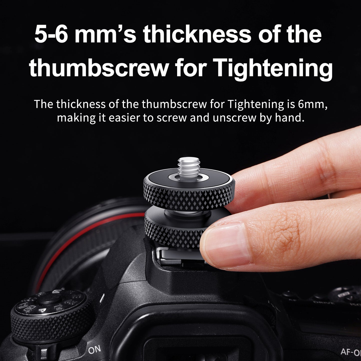 Uniqkart TE-CS-001 1/4 Metal Cold Shoe Mount Adapter for GoPro Action Camera DSLR Photography Accessories