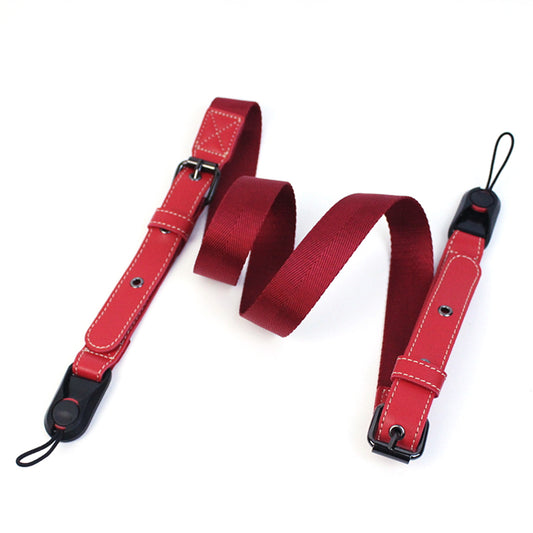 Camera Nylon Carrying Strap Quick Release SLR Camera Adjustable Shoulder Strap Rope - Red