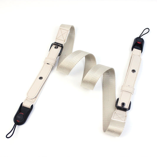 Camera Nylon Carrying Strap Quick Release SLR Camera Adjustable Shoulder Strap Rope - White