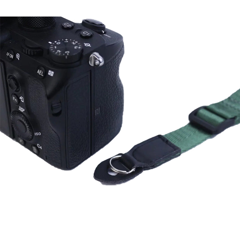 Uniqkart for DSLR Camera with Round Hole Connector Non-slip Adjustable Nylon Wrist Strap Hand Grip Rope - Red