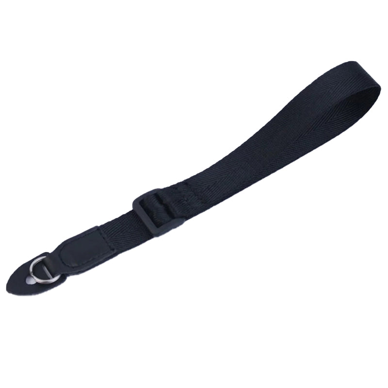 Uniqkart for DSLR Camera with Round Hole Connector Non-slip Adjustable Nylon Wrist Strap Hand Grip Rope - Black