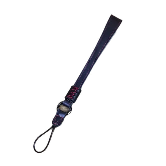 Uniqkart for Fujifilm XT4 / A7r5 / A7M4 / X100v / XH2 Camera Carrying Strap Top Layer Cowhide Leather Quick Release Hand Rope - Black