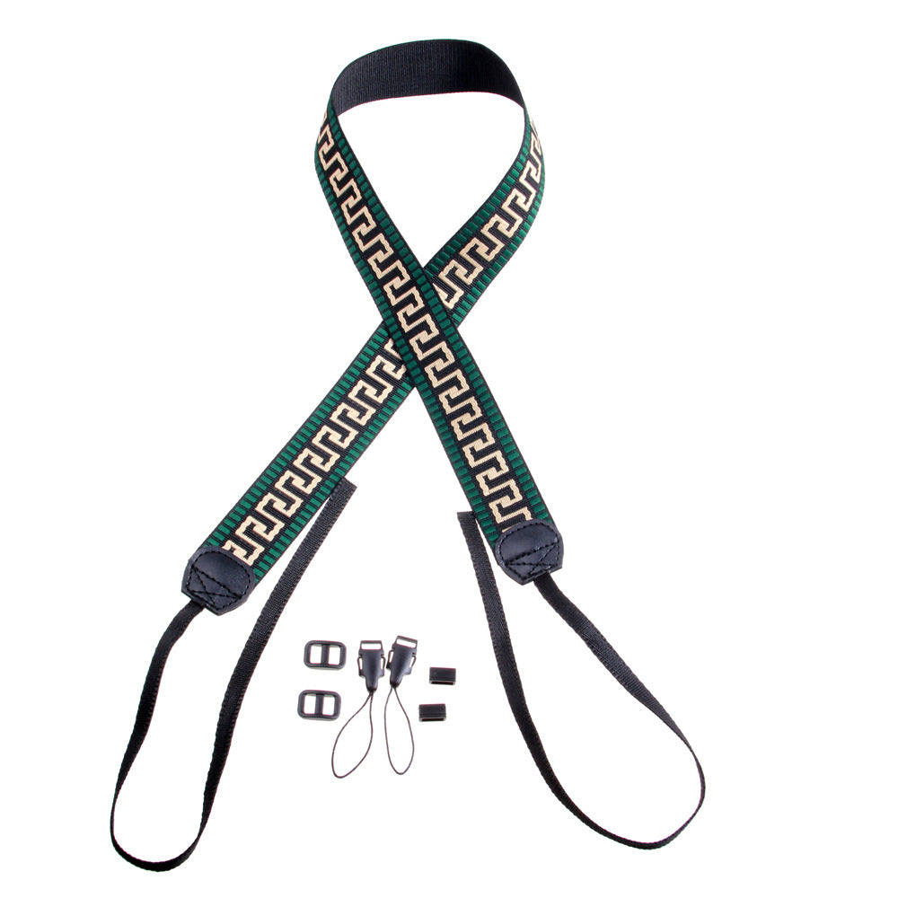 JN-CZ For Canon / Sony / Fujifilm Camera Shoulder Strap Colored Pattern Printing Hanging Rope Universal Camera Carrying Strap - Green