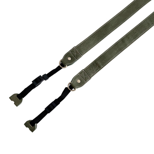 DSLR SLR Camera Strap PU Leather Camera Neck Shoulder Strap for Canon Nikon Sony Fujifilm Panasonic - Green