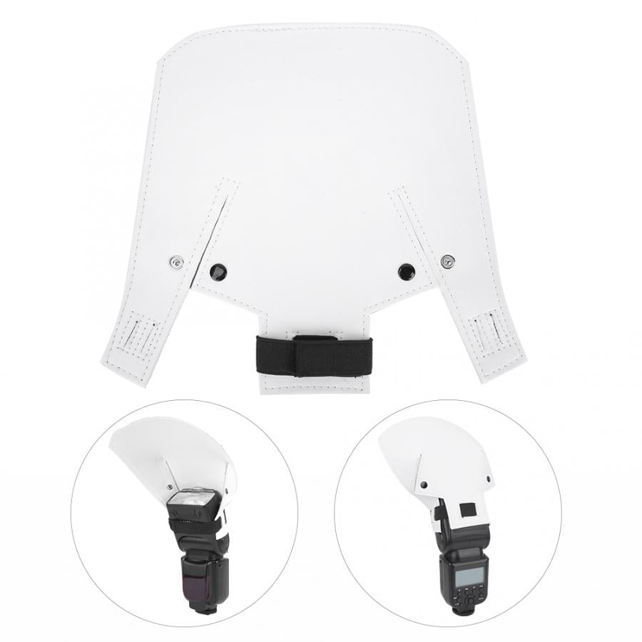 Softbox PU Leather Arc Shape Flash Diffuser Board Reflector Shovel for SLR Camera Speedlite