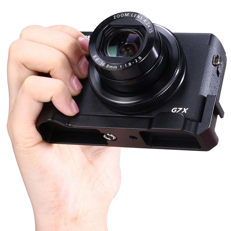 Uniqkart R016 Camera Mount Adapter Vlog Microphone Cold Shoe Expansion Stand for Canon G7X Mark III