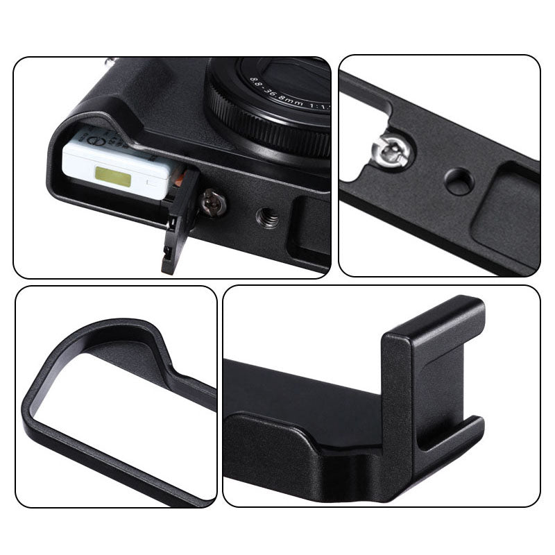 Uniqkart R016 Camera Mount Adapter Vlog Microphone Cold Shoe Expansion Stand for Canon G7X Mark III