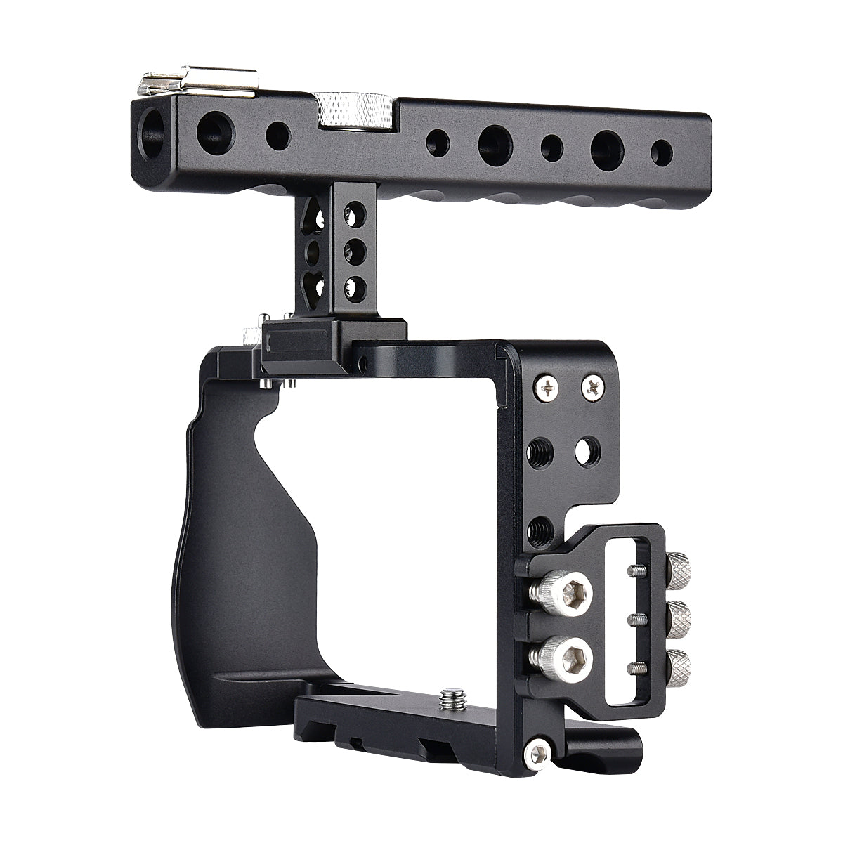 Yelangu C6-A SLR Camera Protective Cage for Sony A6000/A6300/A6400/A6500 Anti-rust Hard Aluminum Alloy Expansion Camera Frame Kit Gimbal Stabilizer