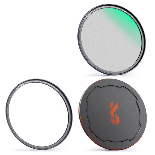 K&amp;F CONCEPT SKU.1824 HD Clear Waterproof 82mm Magnetic Black Soft Diffusion 1 / 8 Filter+Magnetic Adapter Ring+Lens Cap for Camera Lens