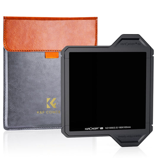 K&amp;F CONCEPT SKU.1809 True Color 100x100x2mm ND1000 Square Lens Filter HD Clear Waterproof Multi-Layer Coating 10-Stop Aperture AGC Optical Glass Camera Lens ND Filter