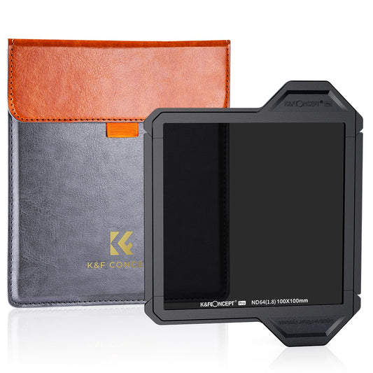 K&amp;F CONCEPT SKU.1873 Waterproof True Color ND64 Square Lens Filter 100x100x2mm Multi-Layer Coating HD Clear 6-Stop Aperture Camera Lens ND Filter