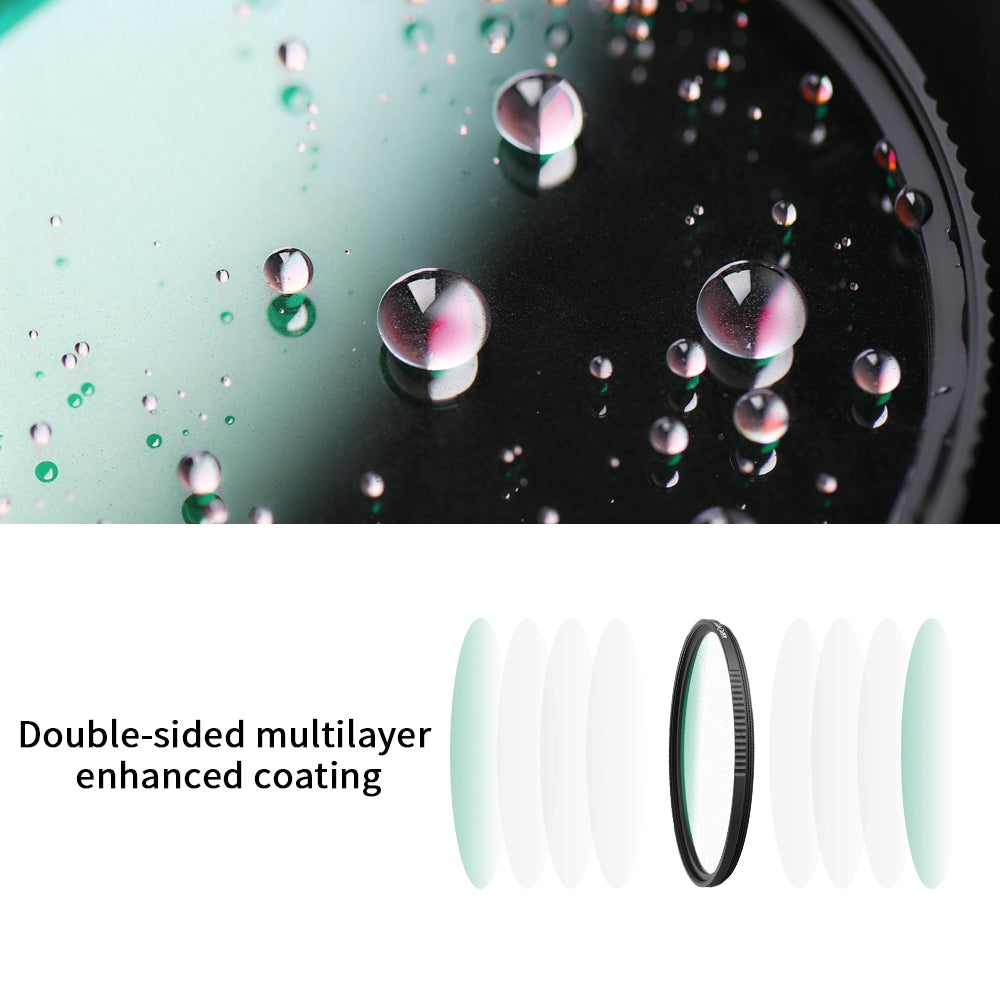 K&amp;F CONCEPT KF01.1524 Nano-X Optical Glass Black Mist 82mm 1 / 4 Filter Anti-scratch Diffusion Video Photography HD Clear Camera Lens Filter
