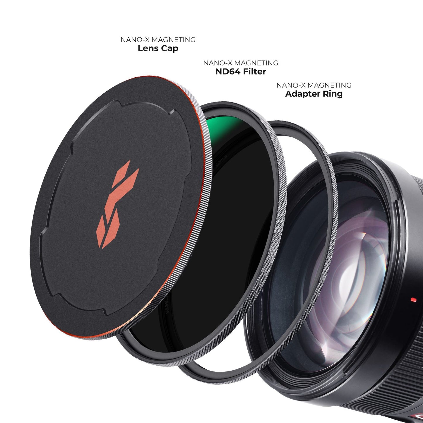 K&amp;F CONCEPT 82mm Magnetic Pluggable ND64 Lens Filter 6-Stop Neutral Density Quick-Release Filter Waterproof Anti-Scratch Multi-Layer Coated Lens Filter