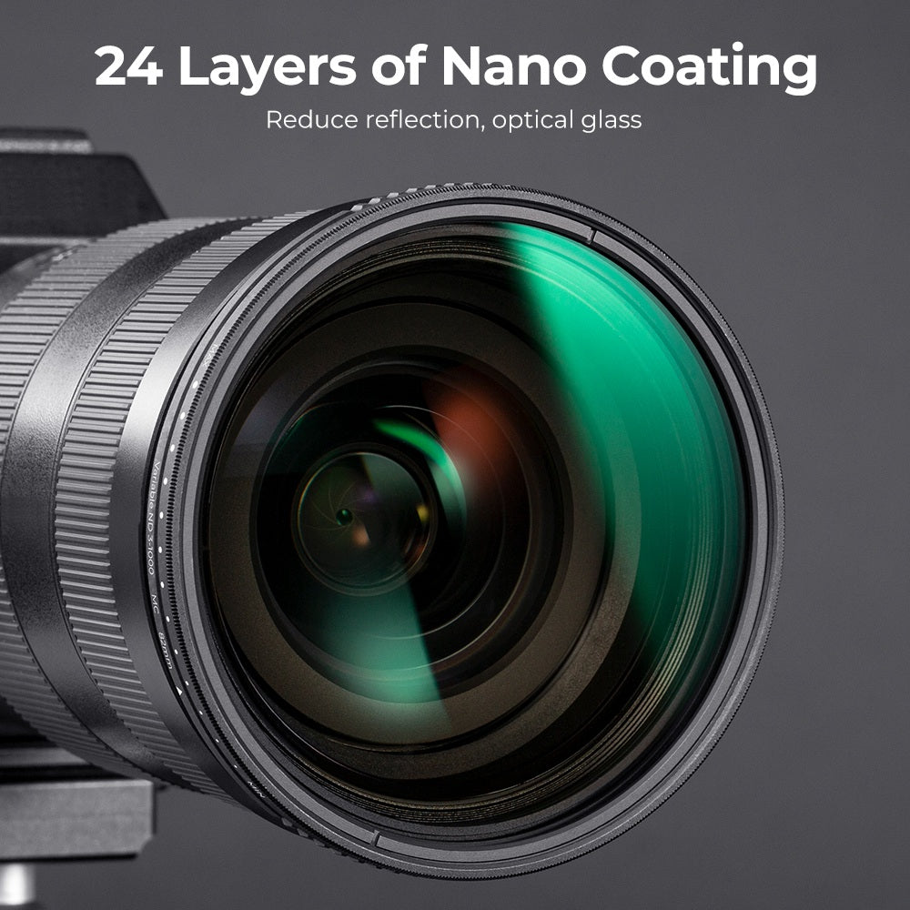 K&amp;F CONCEPT KF01.1838 82mm ND3-ND1000 Variable Camera Lens Filter 24 Multi-layer Coating Neutral Density HD Waterproof Slim ND Lens Filter