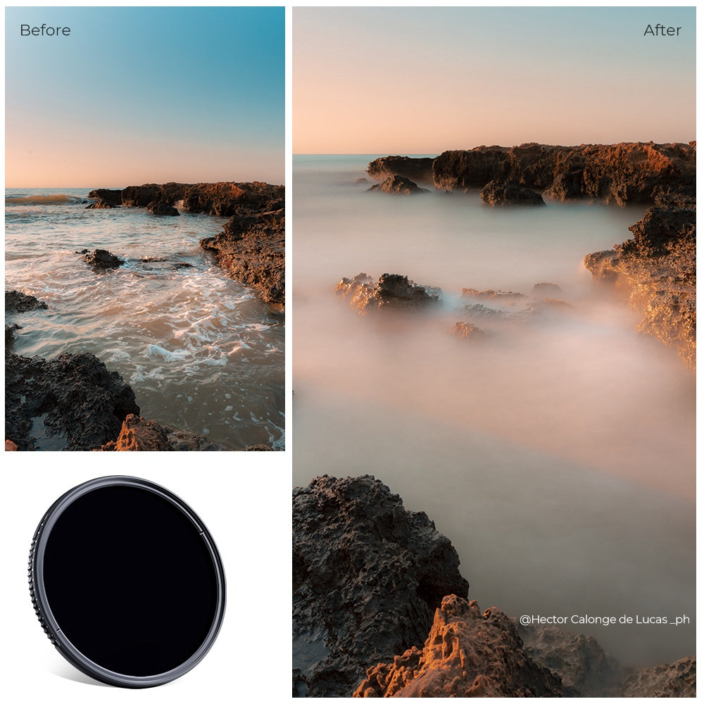 K&amp;F CONCEPT KF01.1838 82mm ND3-ND1000 Variable Camera Lens Filter 24 Multi-layer Coating Neutral Density HD Waterproof Slim ND Lens Filter
