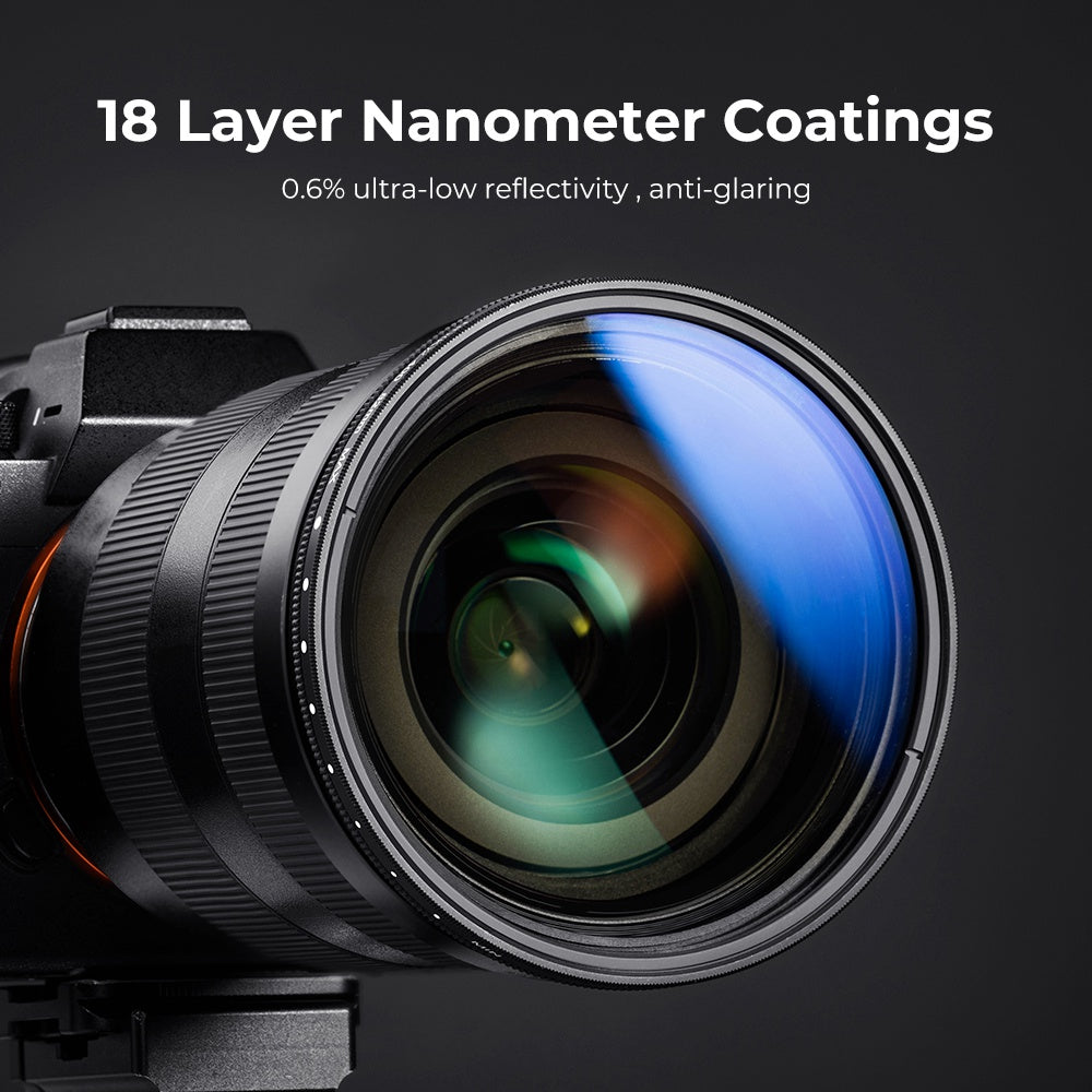 K&amp;F CONCEPT KF01.1406 ND2-400 Neutral Density Fader Variable ND Filter Ultra Thin Multilayer Coating 82mm Camera Lens Filter