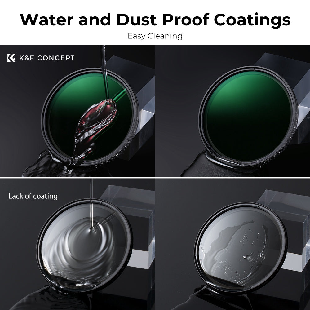 K&amp;F CONCEPT KF01.1361 82mm ND8-ND2000 ND Filter for Camera Lens 9-Stop Adjustable Neutral Density Multi-Coated Filter Waterproof Lens Filter