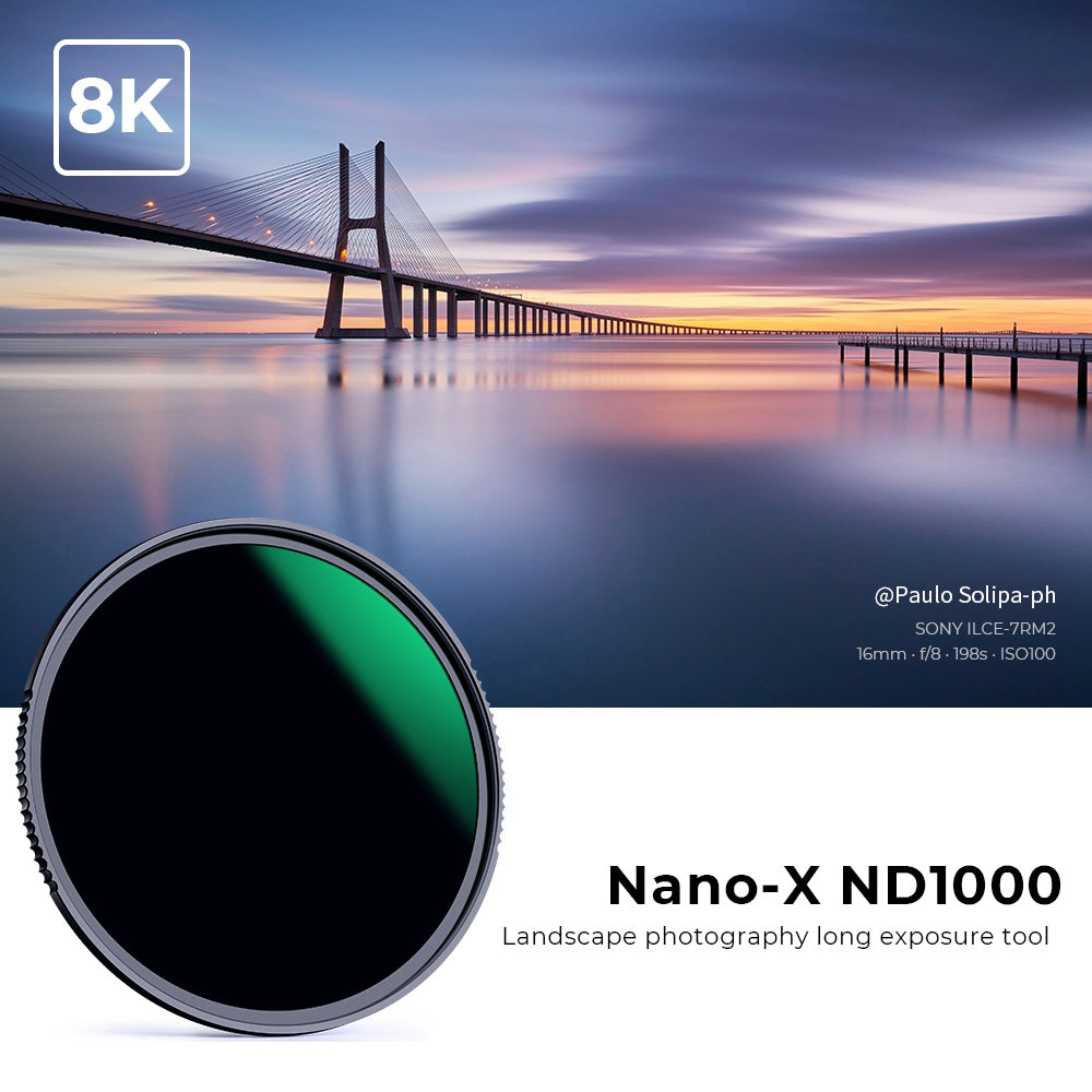 K&amp;F CONCEPT KF01.1238 Nano-X ND1000 Filter 10 Stops Light Reduction 82mm ND Lens Filter HD Waterproof Ultra-Thin Multi-Coated Filter for Camera Lens