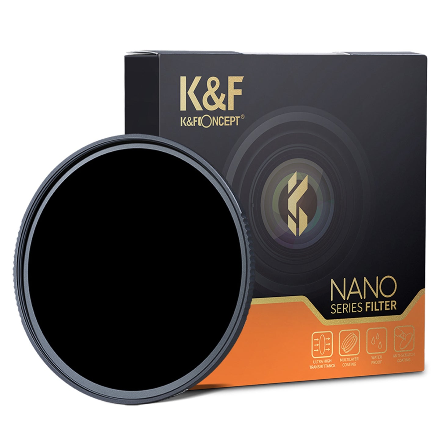 K&amp;F CONCEPT KF01.1238 Nano-X ND1000 Filter 10 Stops Light Reduction 82mm ND Lens Filter HD Waterproof Ultra-Thin Multi-Coated Filter for Camera Lens