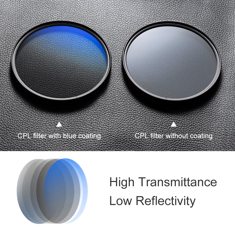 K&amp;F CONCEPT KF01.1442 82mm MC CPL Filter Ultra-thin Optical Glass Round Multi-Layer Coating Design DSLR Camera Lens Accessories