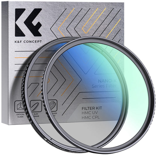K&amp;F CONCEPT 82mm 2-in-1 Filter Kit MCUV+CPL Camera Lens Filter 18-Layer Coated Ultra-Thin Anti-Scratch Filter