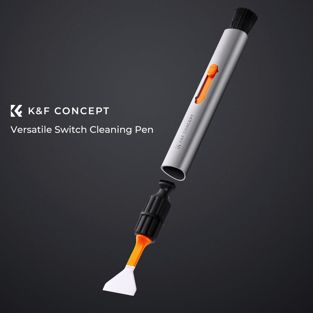 K&amp;F CONCEPT SKU.1900 Replacement Cleaning Brush Set with 6Pcs Full Frame Cleaning Swab, Versatile Switch Cleaning Pen for Camera / Drone Lens