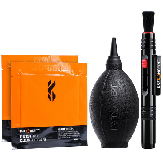 K&amp;F CONCEPT 4Pcs / Set Camera Cleaning Kits Air Blower+Lens Cleaning Pen+Cleaning Cloth for Camera Lenses / Filters / Sensor / Screen