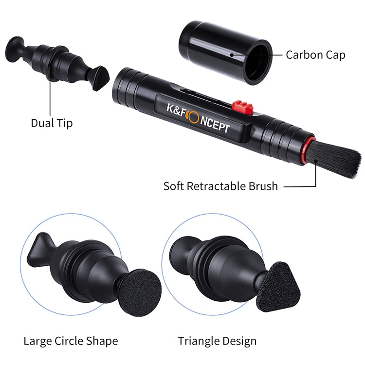 K&amp;F CONCEPT 4-in-1 Camera Cleaning Kits with Air Blower+Cleaning Pen+Cleaning Cloth+Cleaning Liquid for Camera Lenses  /  Filters  /  Sensor  /  Screen