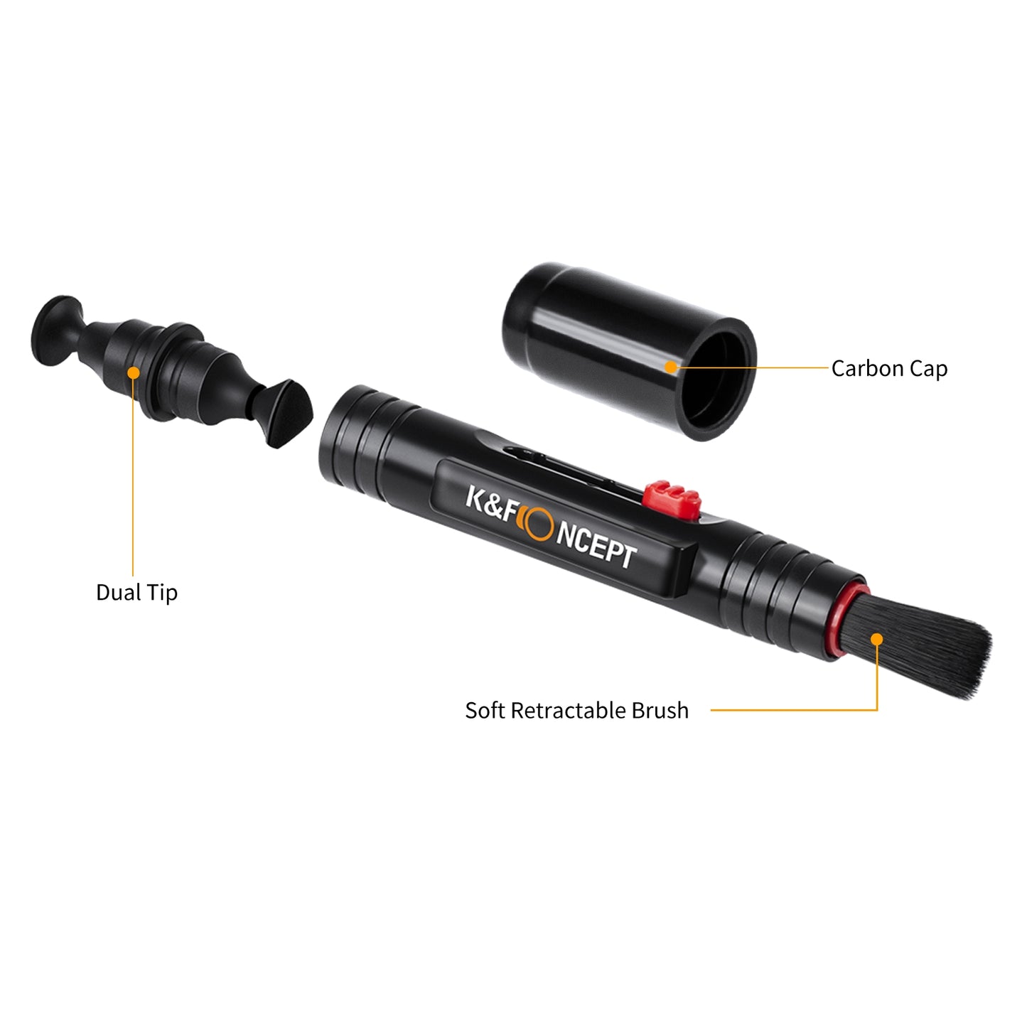 K&amp;F CONCEPT Camera Lens Cleaning Pen with Retractable Soft Brush for DSLRs and Sensitive Electronics Optical Cleaning Tools