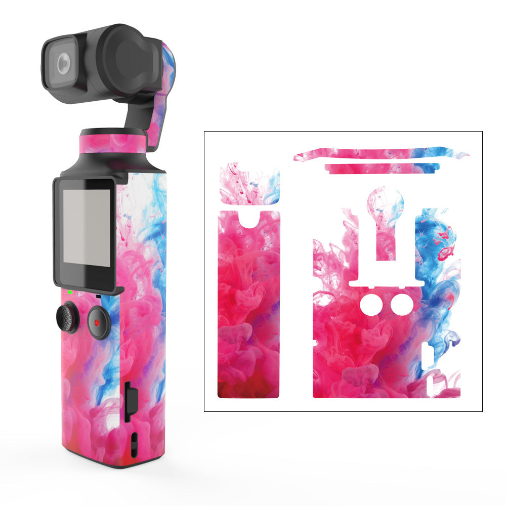 Uniqkart Sticker Set Skin Decor Protective Film for FIMI PALM Pocket Camera - Colorful Pattern