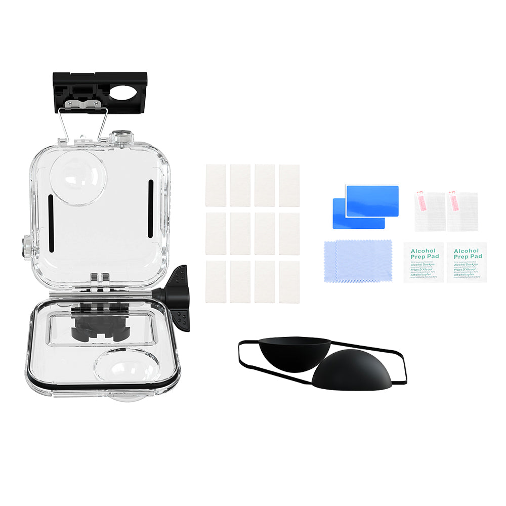 Waterproof Shell + Anti-fog Sheets + 2 Sets Tempered Film for GoPro Max