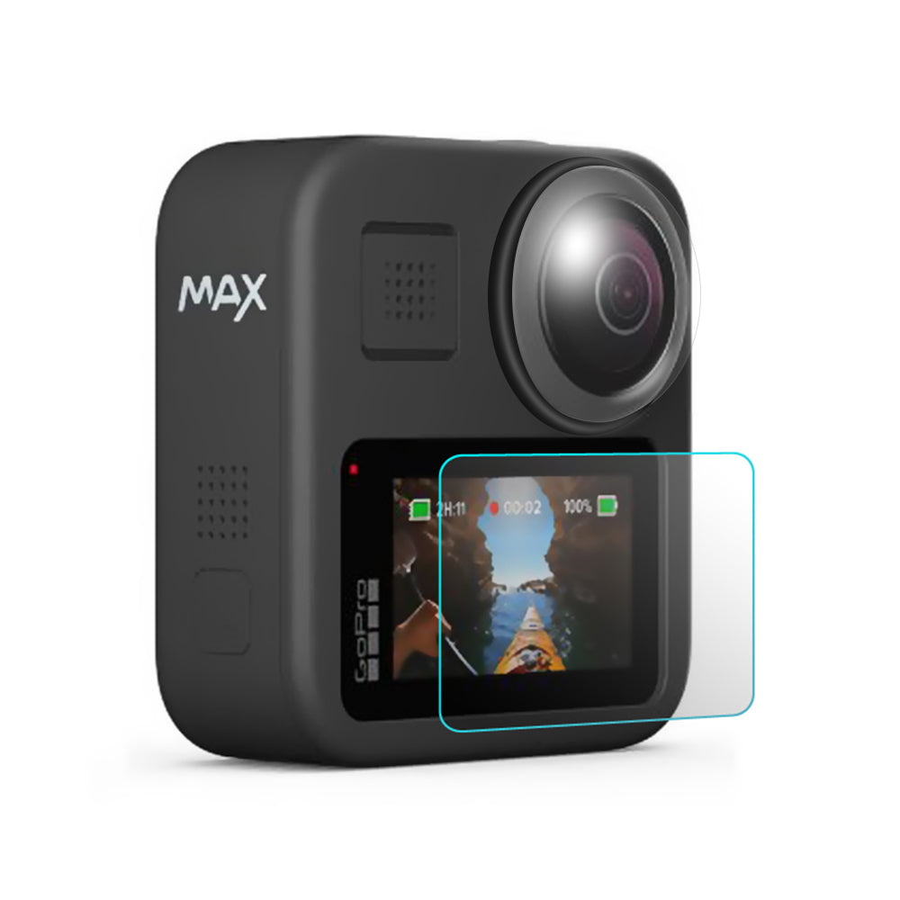 Tempered Glass Screen Protector Film + Protective Lens Cover for GoPro Max HD