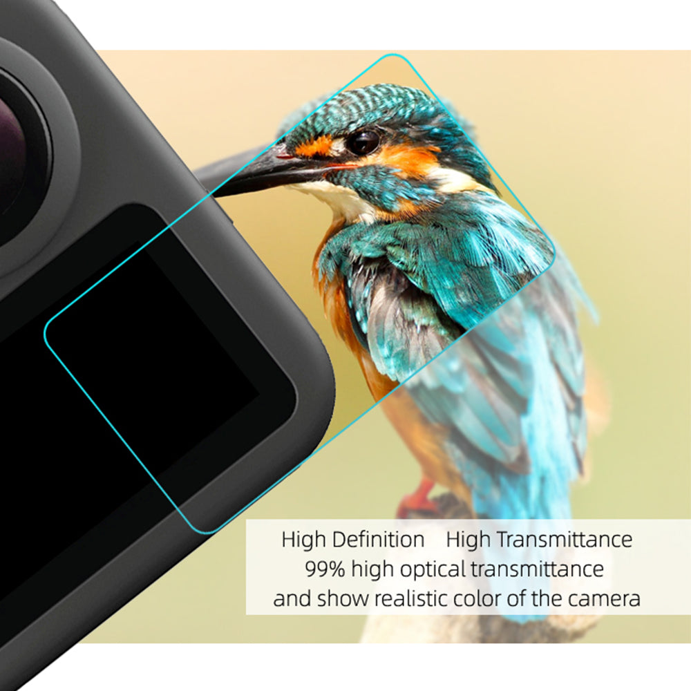 Tempered Glass Screen Protector Film + Protective Lens Cover for GoPro Max HD