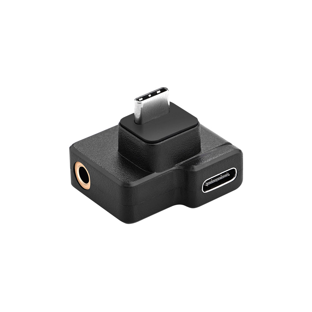 Microphone 3.5mm/USB-C Adapter Audio External Mic Mount for DJI OSMO Action