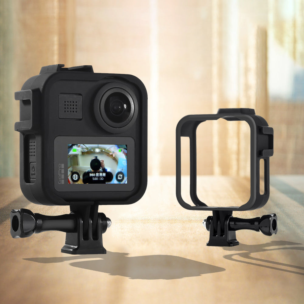 Panoramic Sports Camera External Fill Light Microphone Plastic Protective Frame for GoPro MAX Camera