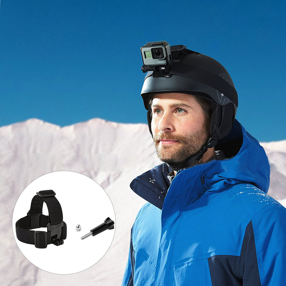 Head Strap Mount Belt Mount with Chin Belt Headband Holder for DJI OSMO ACTION (HSP6014+MAX3204)