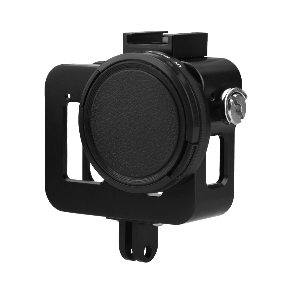 Panoramic Sports Camera External Fill Light Microphone Metal Cage for GoPro Hero 8