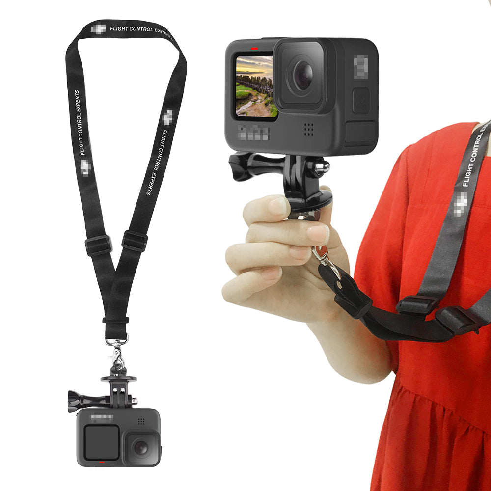 Neck Strap Lanyard Sling with Quick Release Buckle for GoPro Hero 9 - Black