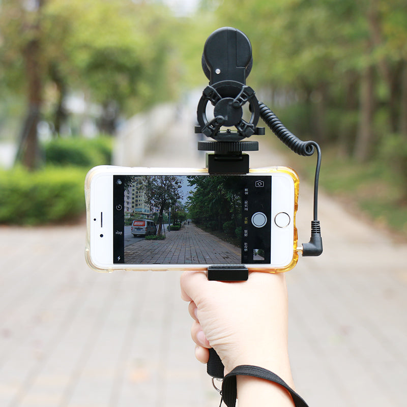 Apexel VG01 Filmmaker Grip Handle Grip Tripod Mount with Cold Shoe Mount