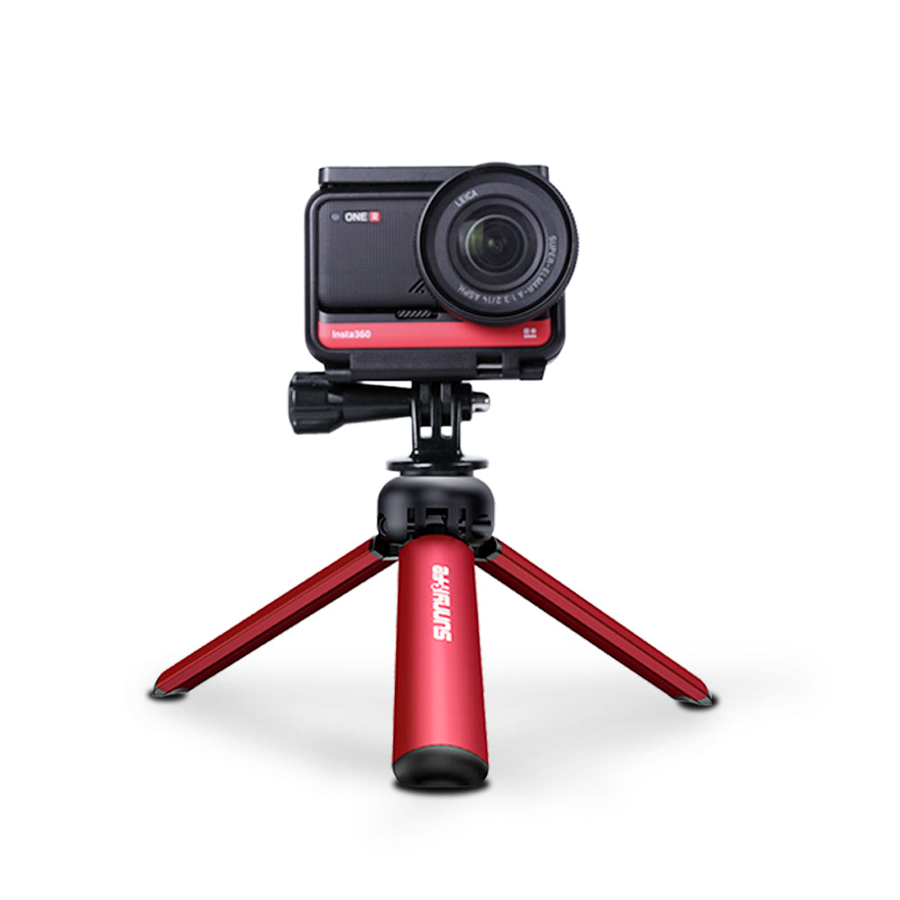 SUNNYLIFE Universal Aluminum Alloy Tripod for Action Camera, 13cm - Red