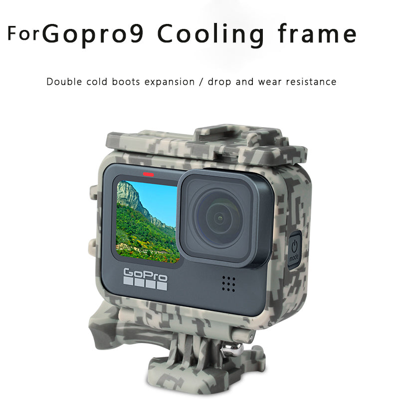 Camouflage Pattern Frame Mount Housing Case for GoPro Hero 9
