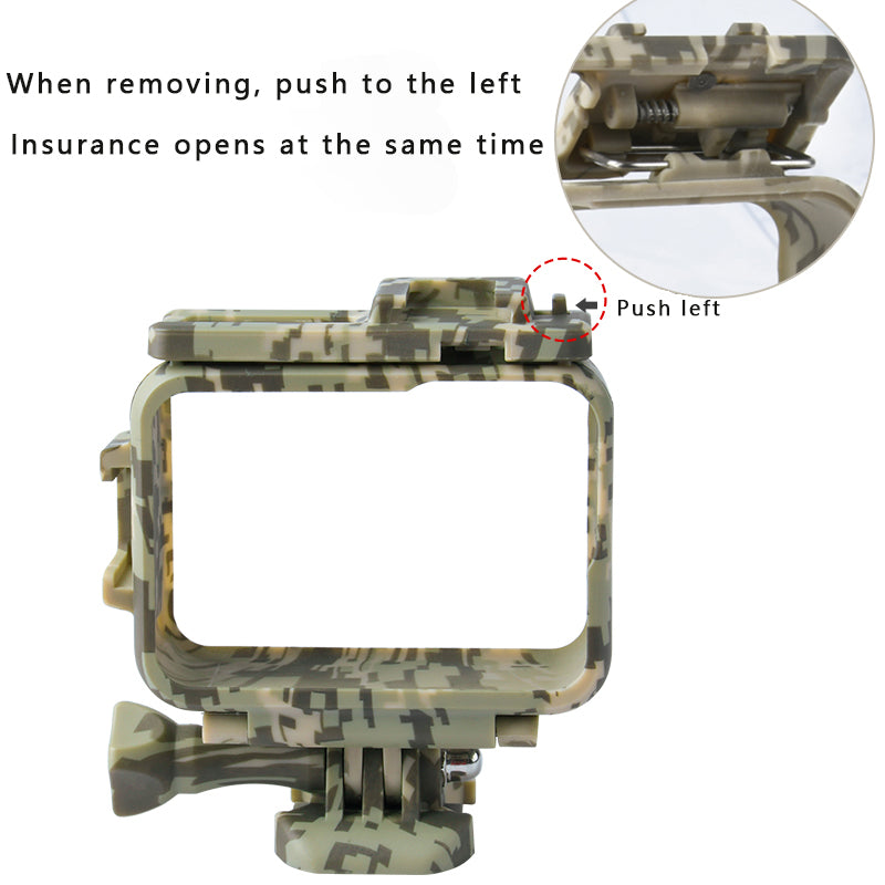 Camouflage Pattern Frame Mount Housing Case for GoPro Hero 9