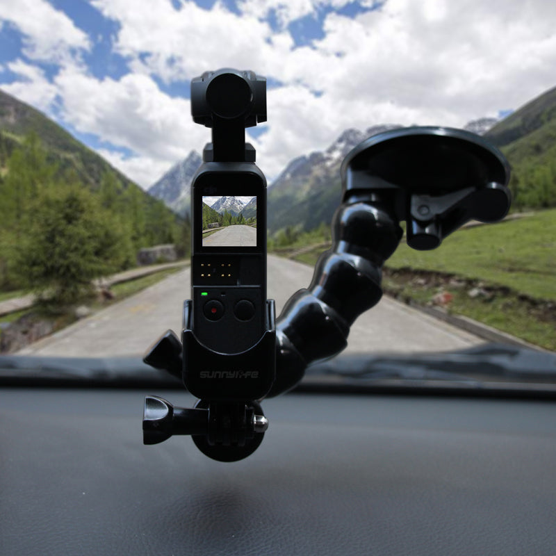 Sports Camera Expansion Bracket Adapter with Car Sucker Mount for DJI Osmo Pocket 2